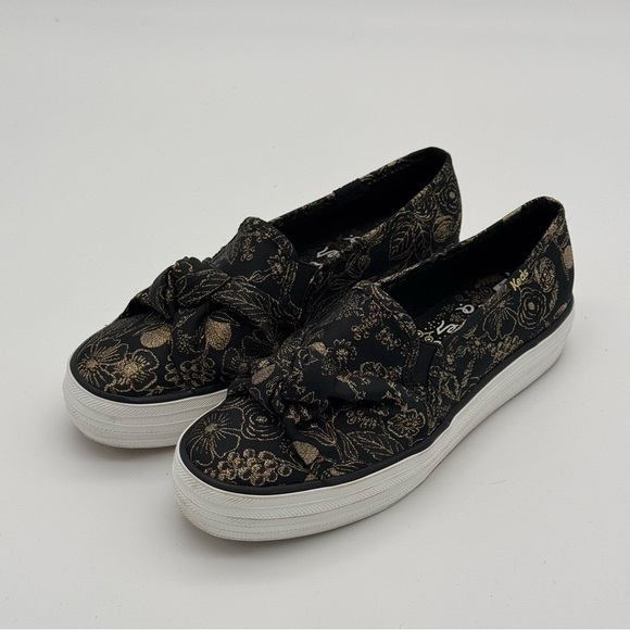 Keds X Rifle Paper Co Triple Decker Colette Jacquard Sneakers Slip On Shoes 6 - Picture 3 of 13